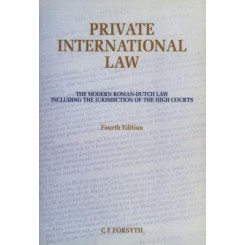 Private International Law 4th ed.the roman dutch law